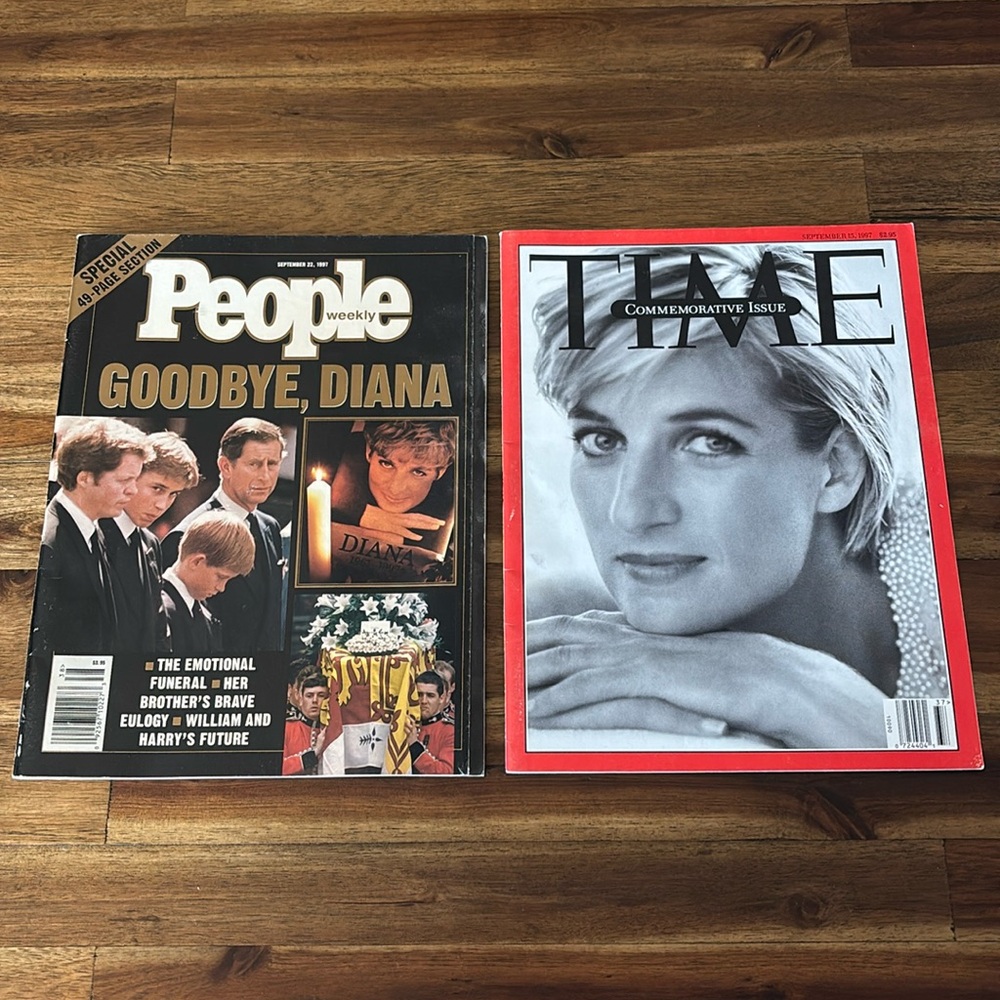 Set of commemorative Princess Diana People & Time magazines
